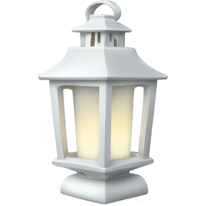 White Christmas lantern emoji