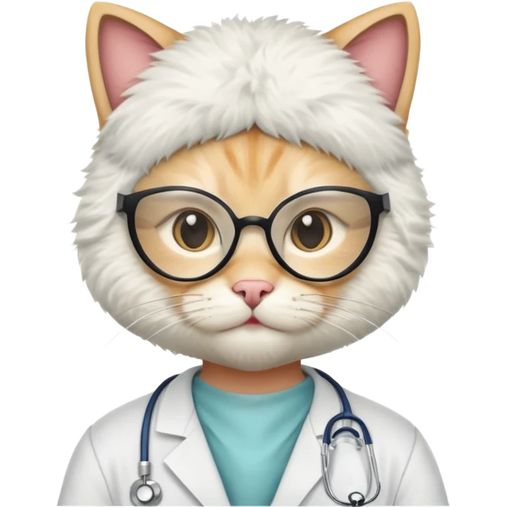 doctor cat, surgical mask emoji