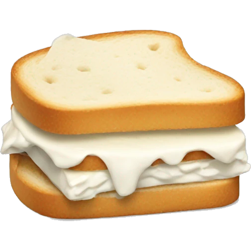 Cream cheese sandwich emoji