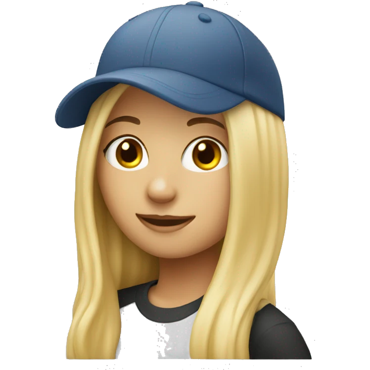 Blonde girl with cap emoji