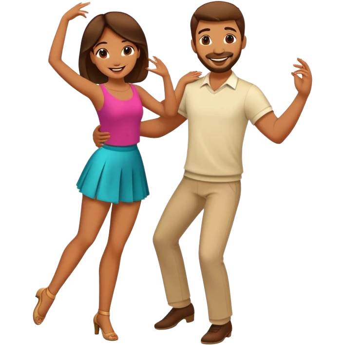 Deux personnes qui danse le zouk  emoji