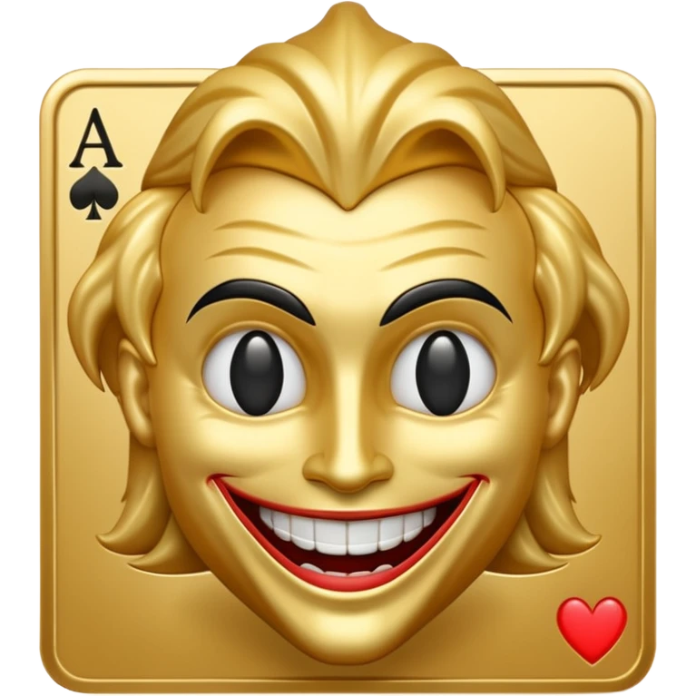 cute golden joker card emojis emoji