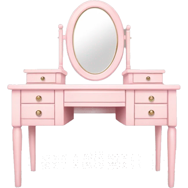 light pink big vanity table  emoji