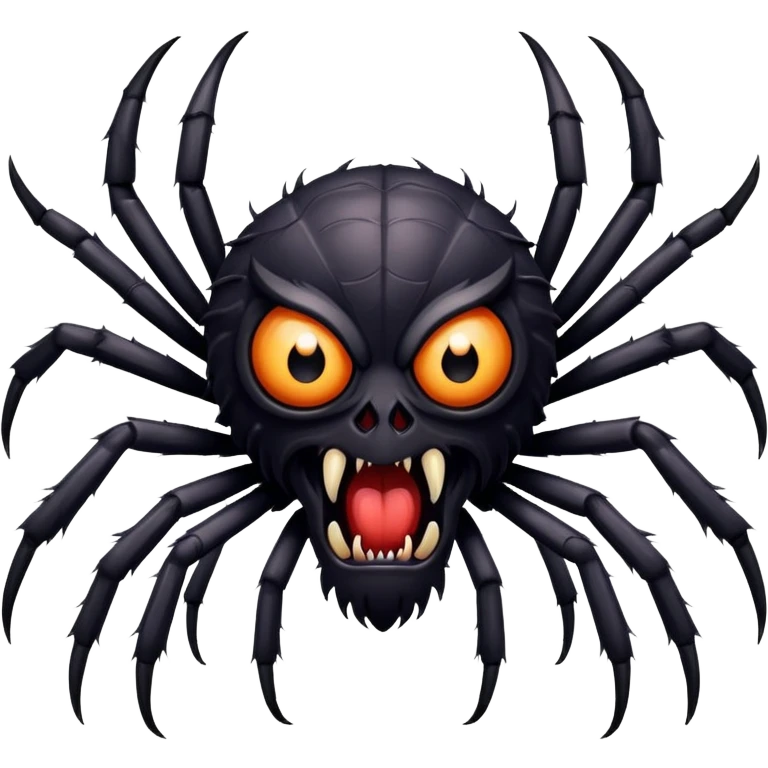 giant spider monster with fangs emoji