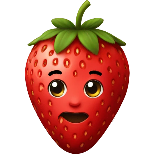Strawberry with chocolate emoji
