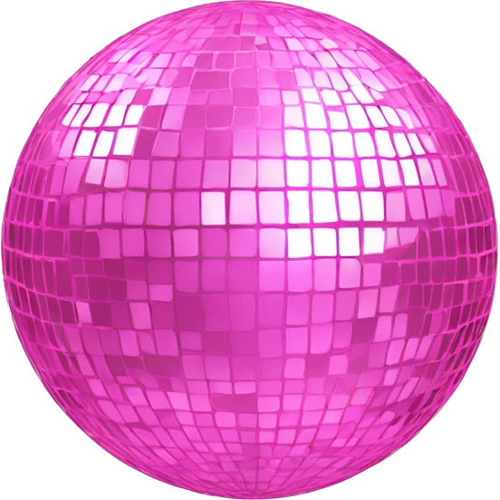 Baby pink discoball emoji