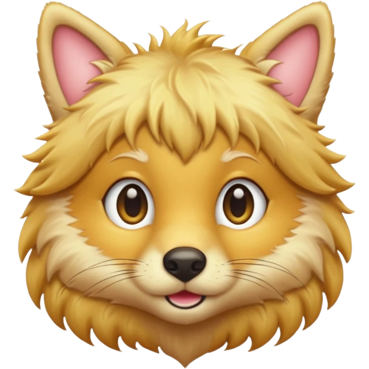 blonde hair animal emoji