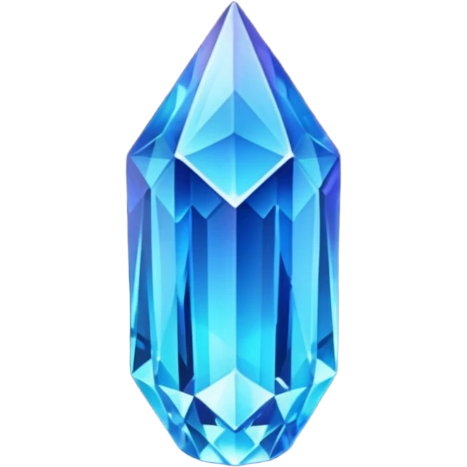 Long Blue glowing crystal emoji