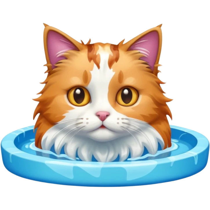 cat in a pool emoji