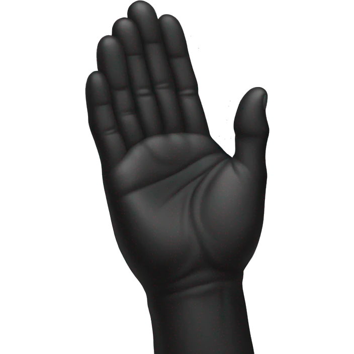 Black praying hands emoji