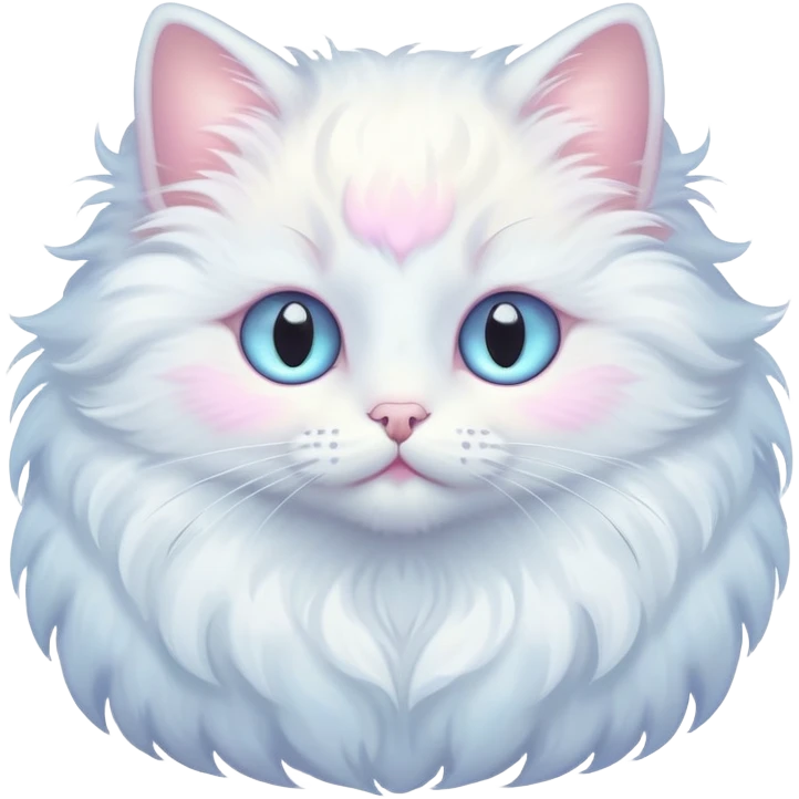 pastel angel cat with six eyes emoji