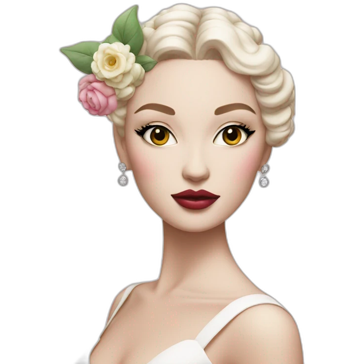 miss dior with flowers on the head emoji