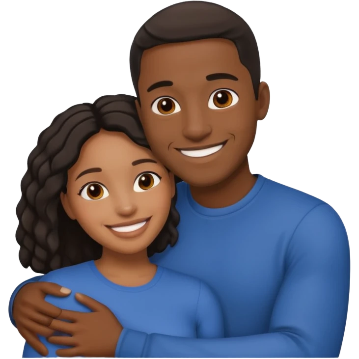 Symbiotic relationship black male and female emoji