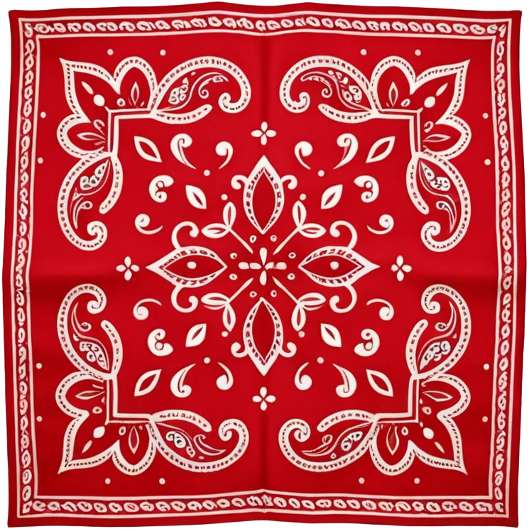 bandana,Red paisley. emoji