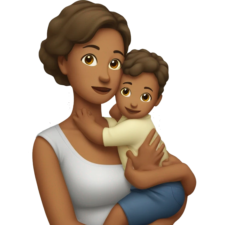 mamá con bebé emoji