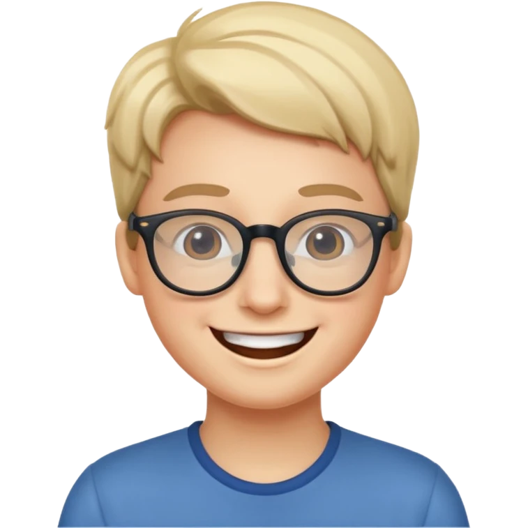 happy smile with glasses emoji