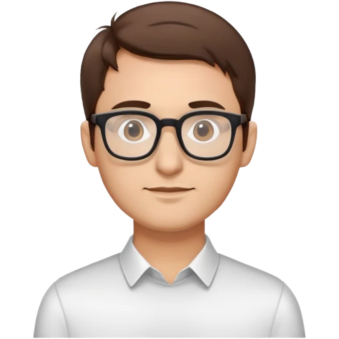 Man with short hair wearing glasses, tech entrepreneur emoji