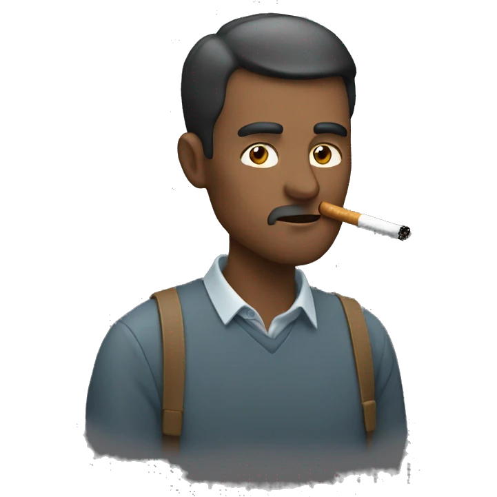 man smoking cigarette  emoji