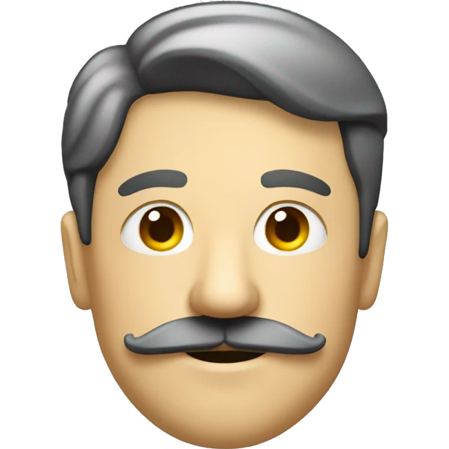 Homme avec une moustache carre emoji