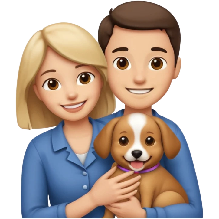 Me holding dog emoji