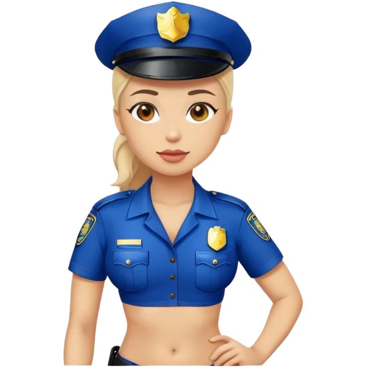 Police officer with a bikini T-shirt emoji