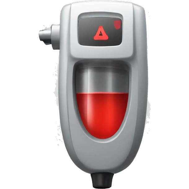 a red breathalyzer emoji