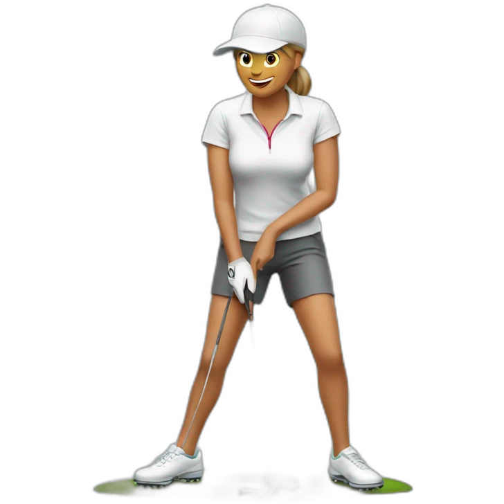 Funny woman golfer emoji