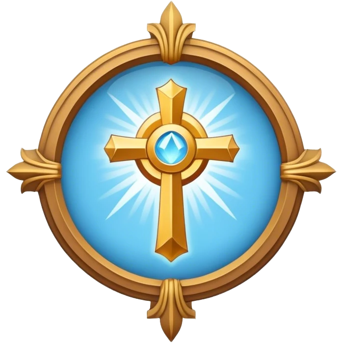 Apostle's emblem with a touch of light blue emoji
