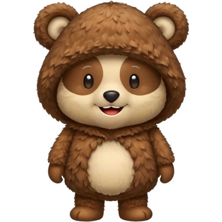 Mushroom dressed in a bear emoji