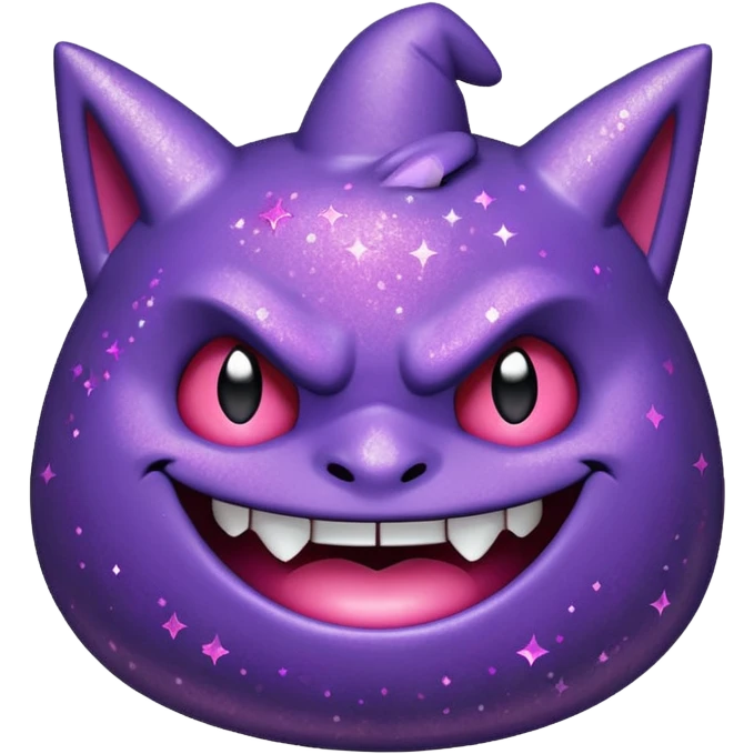glitter purple and pink gengar emoji