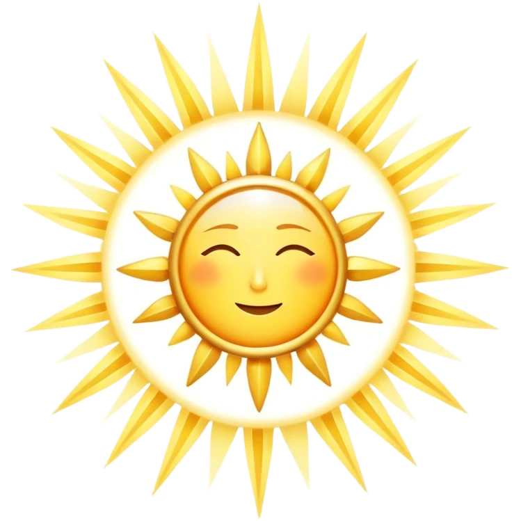 Mystical sun with celestial rays and ethereal 15-minute timer, sparkling light beams emoji