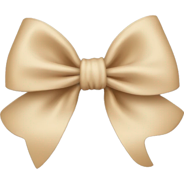 Beige bow emoji
