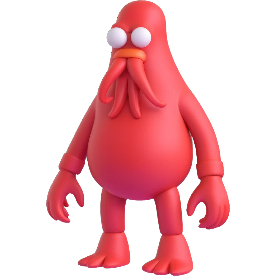 Zoidberg from Futurama, full body emoji