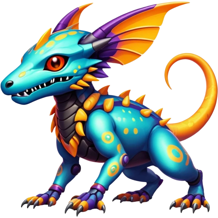  exotic tropical cyber-Protogen-Fakémon-Vernid-creature emoji