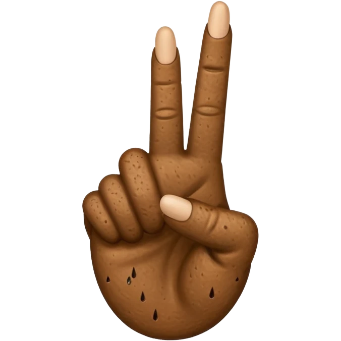 middle finger with poop on the tip emoji