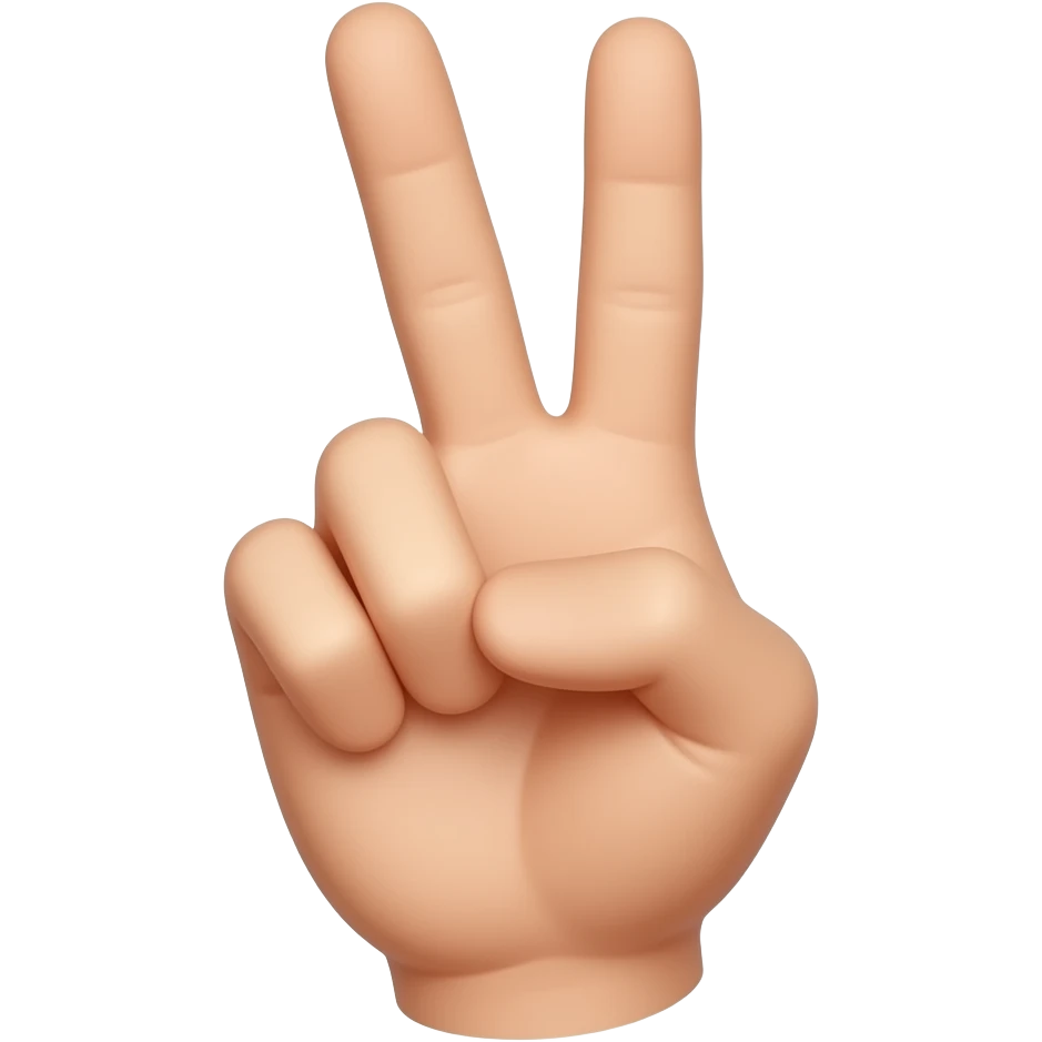 Upside down piece sign ✌️ emoji