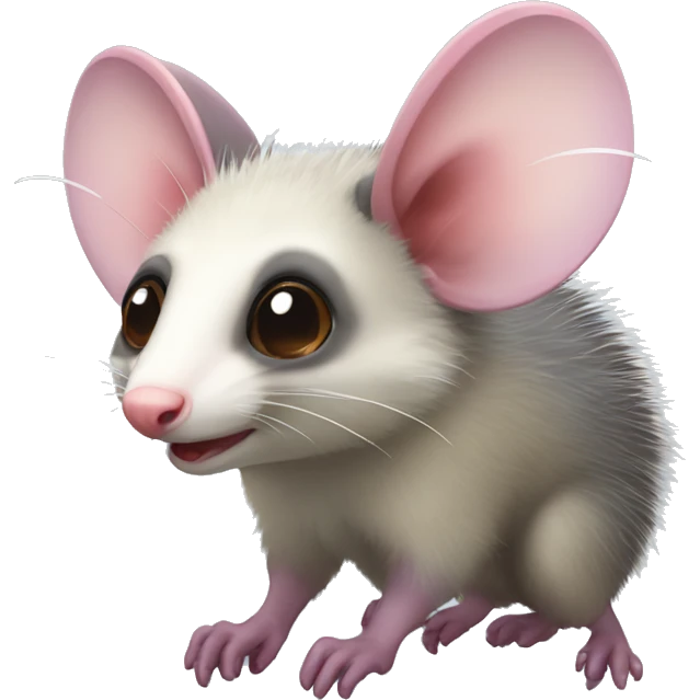 Adult wild opossum with fairy wings  emoji