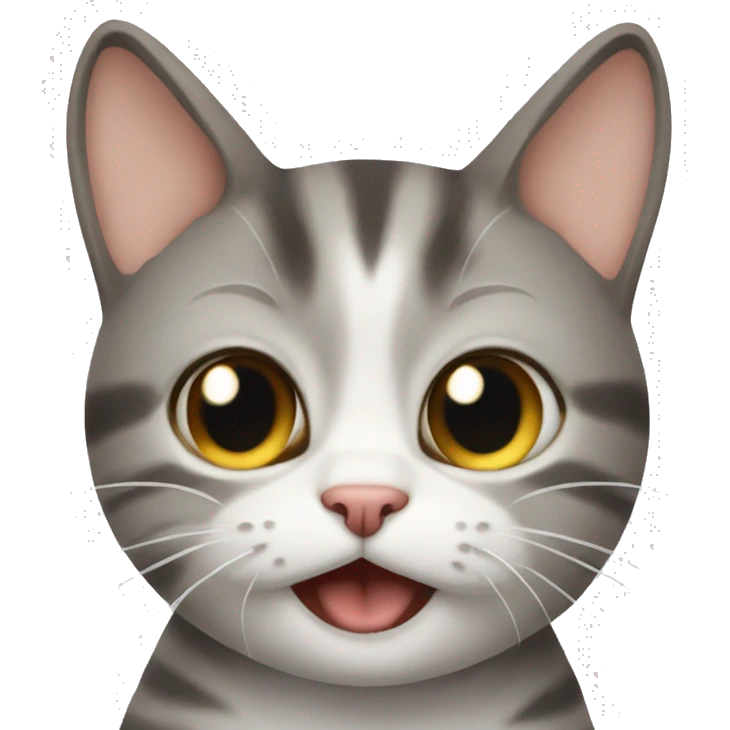 cat put a finger on its cheek emoji