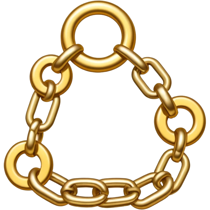 Golden shackles chains emoji