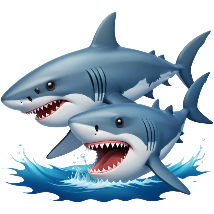 Shark eating a mother whale emoji