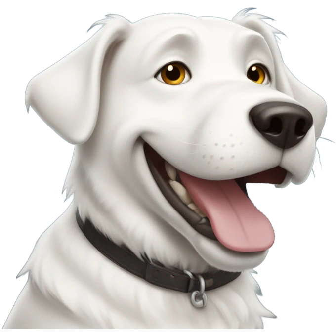 Big white happy dog  emoji
