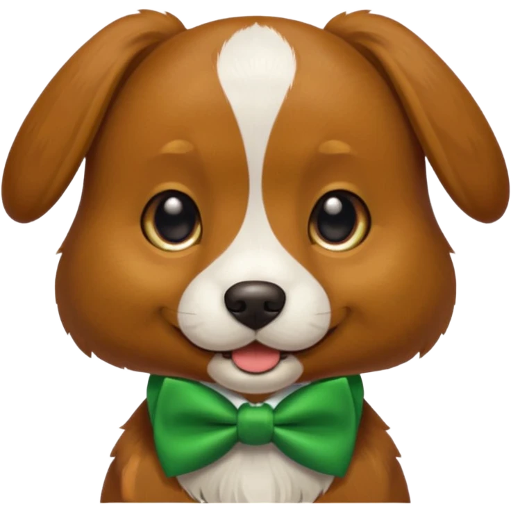 dog with a green bow tie emoji