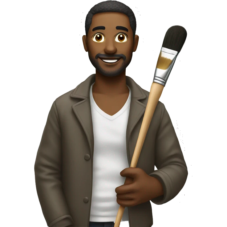 an artist with a palette and a brush emoji