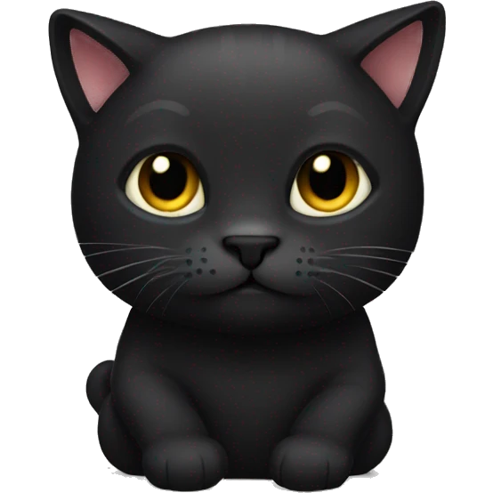 Black cat wearing a suéter  emoji
