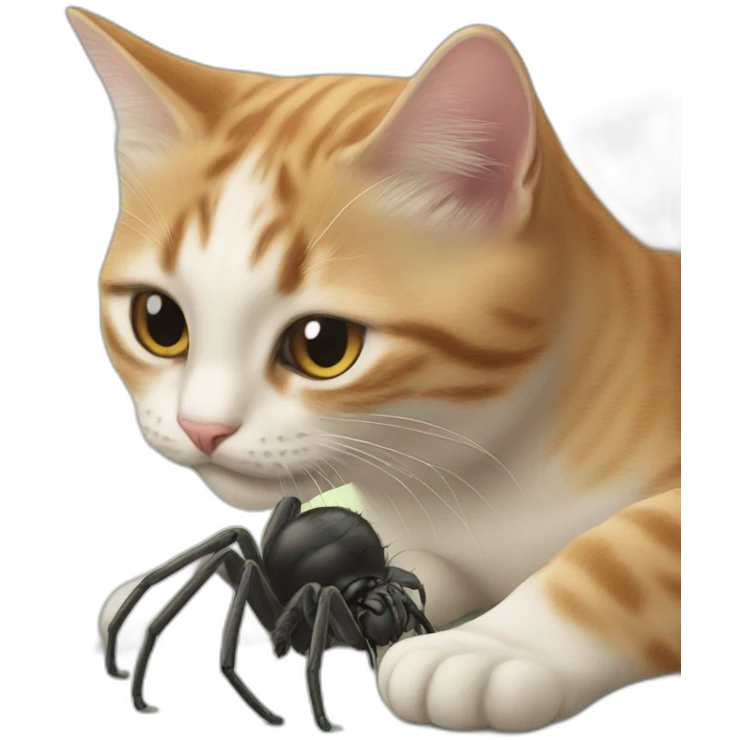 Cat kissing spider  emoji