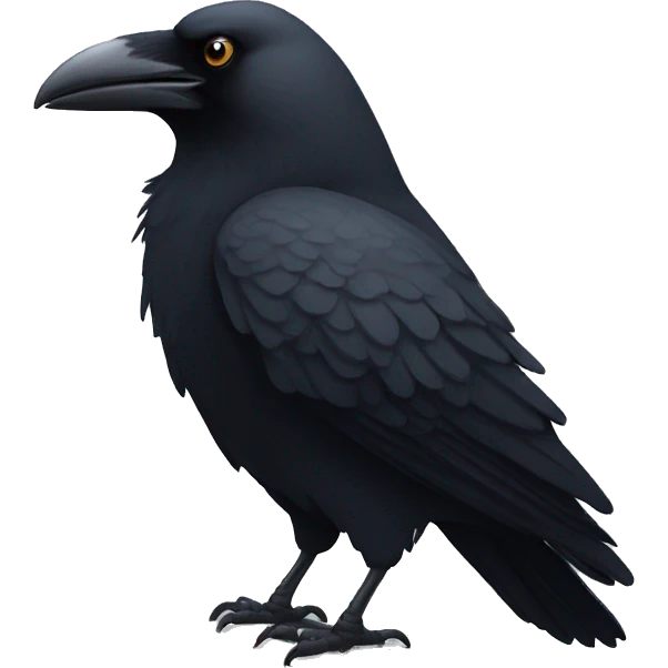 Big crow looking straight at you emoji