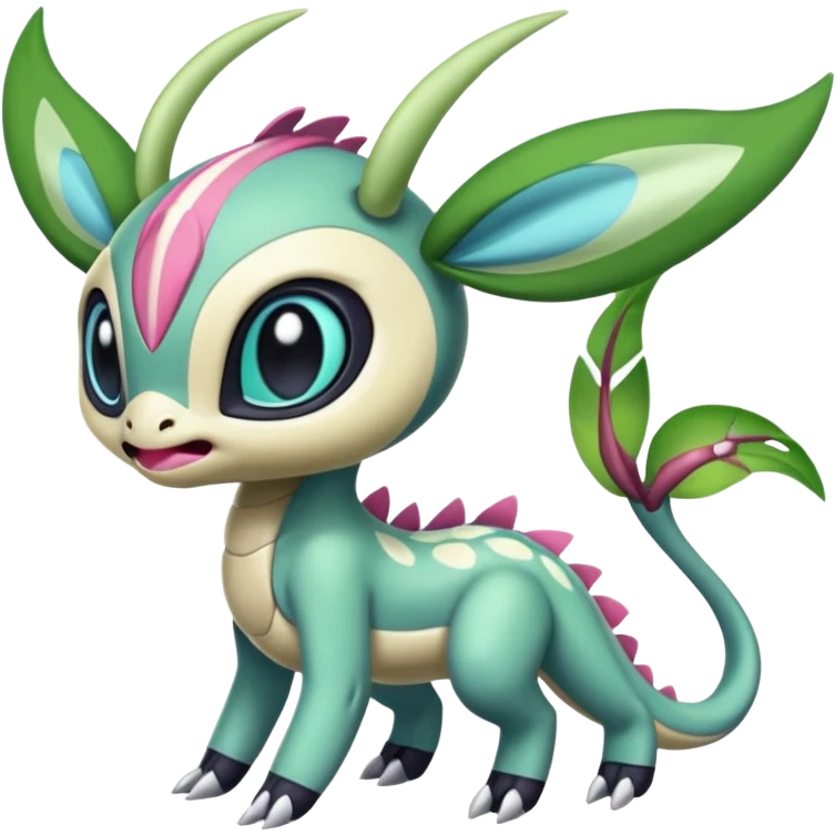 Colorful Exotic Meloetta-Palkia-Virizion-Venom-Stitch-Fakémon-creature-hybrid emoji