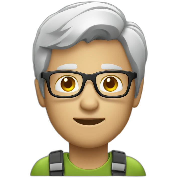 IT technician men glasses emoji