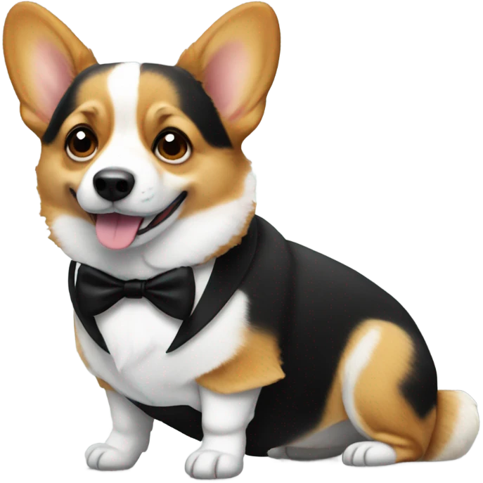 Corgi in a tuxedo emoji