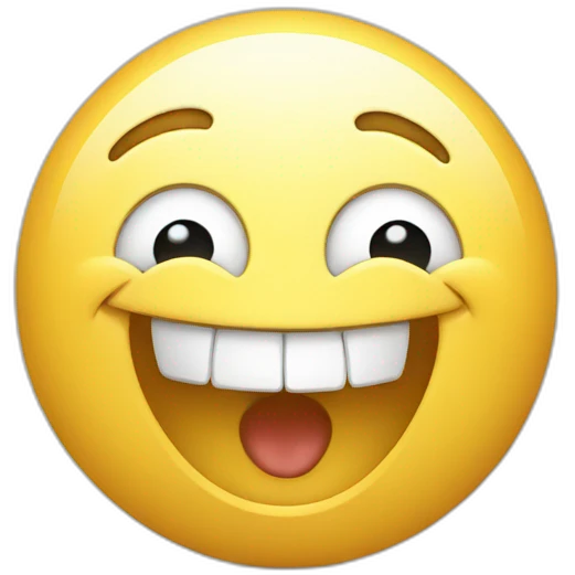 nervous smiley laughing emoji